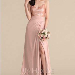 Rose sequined gown